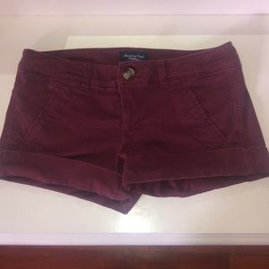 American Eagle burgundy shorts
